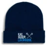 Lacrosse Embroidered Beanie - Eat Sleep Lacrosse -Sport Gift Store lx 12422