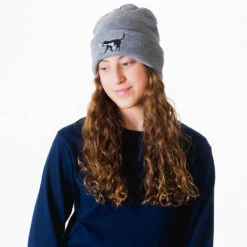 Lacrosse Embroidered Beanie - Lacrosse Dog -Sport Gift Store lx 12424 FEMALE LIFESTYLE 1