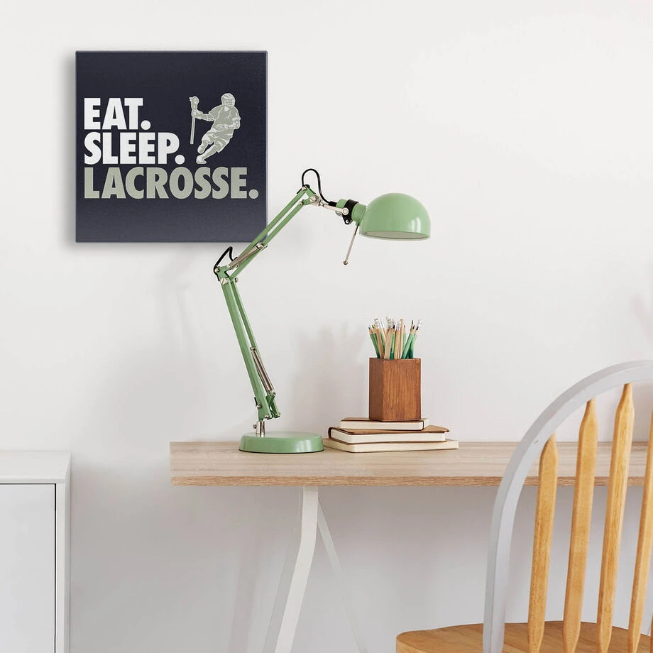 Guys Lacrosse Canvas Wall Art - Eat Sleep Lacrosse 7 Guys Lacrosse Canvas Wall Art - Eat Sleep Lacrosse - Image 5