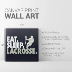 Guys Lacrosse Canvas Wall Art - Eat Sleep Lacrosse 9 Guys Lacrosse Canvas Wall Art - Eat Sleep Lacrosse -Sport Gift Store lx 12432 DETAILS