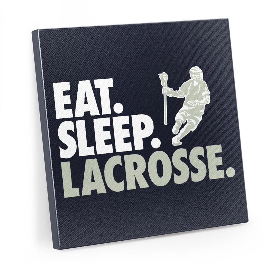 Guys Lacrosse Canvas Wall Art - Eat Sleep Lacrosse 3 Guys Lacrosse Canvas Wall Art - Eat Sleep Lacrosse