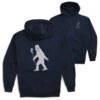 Guys Lacrosse Hooded Sweatshirt - Yeti (Back Design) -Sport Gift Store lx 12492 NAVY MAIN