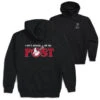 Guys Lacrosse Hooded Sweatshirt - Ain't Afraid Of No Post (Back Design) -Sport Gift Store lx 12507 BLACK MAIN