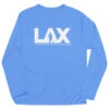 Guys Lacrosse Long Sleeve Performance Tee - I'd Rather Lax -Sport Gift Store lx 12525 LIGHTBLUE MAIN