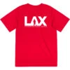 Guys Lacrosse Short Sleeve Performance Tee - I'd Rather Lax -Sport Gift Store lx 12526 RED MAIN