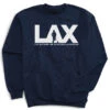 Guys Lacrosse Crewneck Sweatshirt - I'd Rather Lax 1 Guys Lacrosse Crewneck Sweatshirt - I'd Rather Lax -Sport Gift Store lx 12528 NAVY FLAT