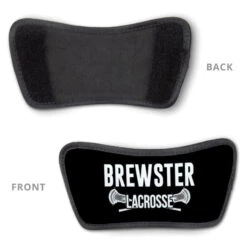 Guys Lacrosse Repwell® Sandal Straps - Personalized Team Name With Sticks -Sport Gift Store lx 12559 STRAPS BLACK DETAIL