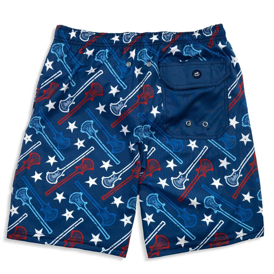Guys Lacrosse Swim Trunks - All American Lacrosse 6 Guys Lacrosse Swim Trunks - All American Lacrosse - Image 4