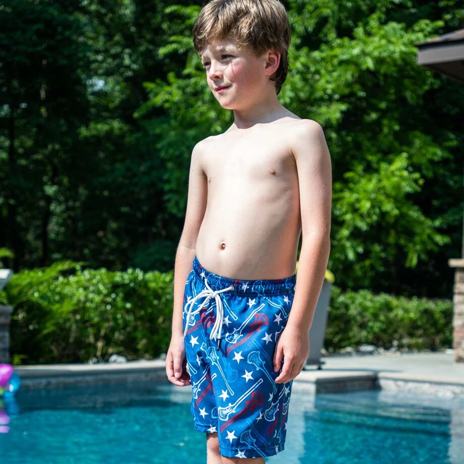 Guys Lacrosse Swim Trunks - All American Lacrosse 7 Guys Lacrosse Swim Trunks - All American Lacrosse - Image 5