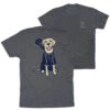 Guys Lacrosse Short Sleeve T-Shirt - Riley The Lacrosse Dog (Back Design) -Sport Gift Store lx 12656 CHARCOAL MAIN