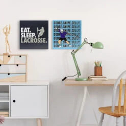Guys Lacrosse Canvas Wall Art - Eat Sleep Lacrosse - 2 Piece Set -Sport Gift Store lx 12699 LIFESTYLE