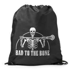 Guys Lacrosse Drawstring Backpack - Bad To The Bone