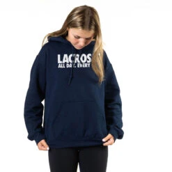 Lacrosse Hooded Sweatshirt - All Day Every Day -Sport Gift Store lx 12775 NAVY FEMALE