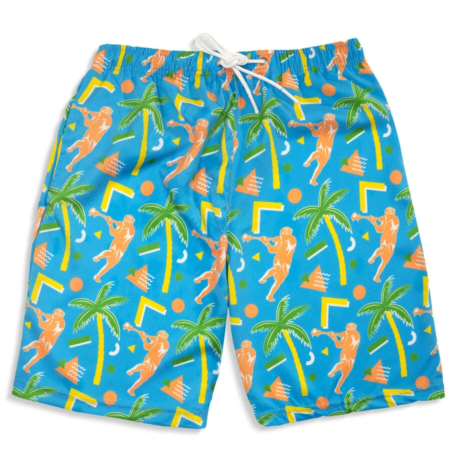 Guys Lacrosse Swim Trunks - Island Breeze 3 Guys Lacrosse Swim Trunks - Island Breeze