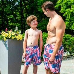 Guys Lacrosse Swim Trunks - Patriotic 10 Guys Lacrosse Swim Trunks - Patriotic -Sport Gift Store lx 12959 LIFESTYLE 1