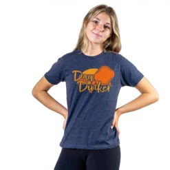 Pickleball Short Sleeve T-Shirt - Day Dinker -Sport Gift Store pb 00002 NAVY GIRLS