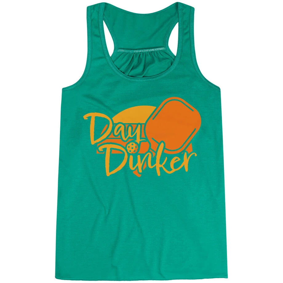 Pickleball Flowy Racerback Tank Top - Day Dinker 3 Pickleball Flowy Racerback Tank Top - Day Dinker