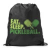 Pickleball Drawstring Backpack - Eat. Sleep. Pickleball 2 Pickleball Drawstring Backpack - Eat. Sleep. Pickleball -Sport Gift Store pb 00018 BLACK MAIN