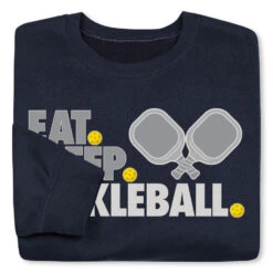 Pickleball Crewneck Sweatshirt - Eat. Sleep. Pickleball -Sport Gift Store pb 00019 NAVY FOLD