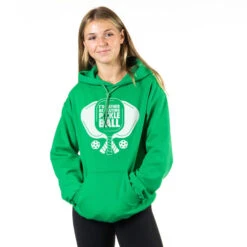 Pickleball Hooded Sweatshirt - I'd Rather Be Playing Pickleball -Sport Gift Store pb 00032 GREEN GIRLS