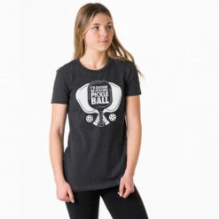 Pickleball Women's Everyday Tee - I'd Rather Be Playing Pickleball -Sport Gift Store pb 00037 CHARCOAL MODEL