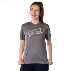 Pickleball Short Sleeve Performance Tee - Kind Of A Big Dill -Sport Gift Store pb 00041 GRAPHITE FEMALE