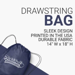 Pickleball Drawstring Backpack - Kind Of A Big Dill -Sport Gift Store pb 00042 NAVY DETAILS