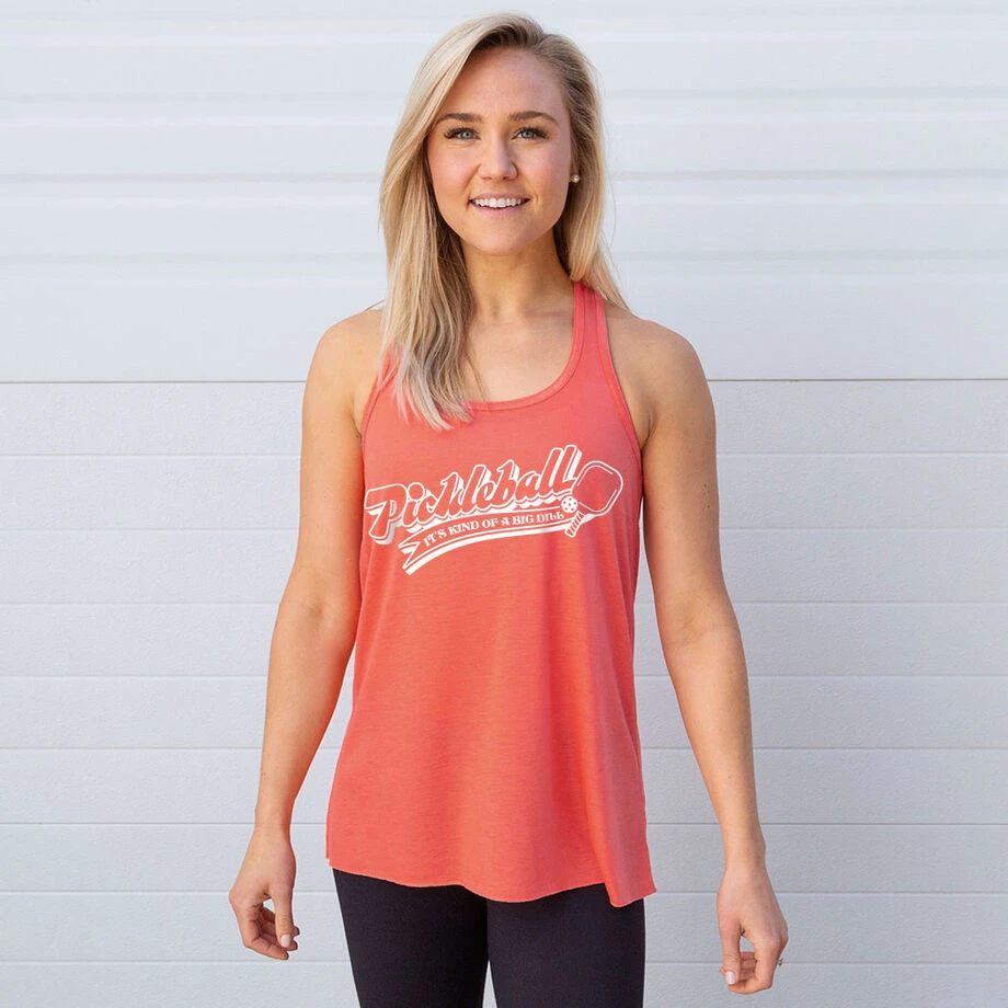 Pickleball Flowy Racerback Tank Top - Kind Of A Big Dill 5 Pickleball Flowy Racerback Tank Top - Kind Of A Big Dill - Image 3