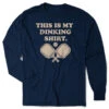 Pickleball Tshirt Long Sleeve - This Is My Dinking Shirt -Sport Gift Store pb 00051 NAVY MAIN