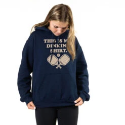 Pickleball Hooded Sweatshirt - This Is My Dinking Shirt -Sport Gift Store pb 00055 NAVY GIRLS