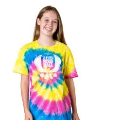 Pickleball Short Sleeve T-Shirt - I'd Rather Be Playing Pickleball Tie-Dye -Sport Gift Store pb 00063 SUNSHINE MODEL GIRL