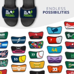 Pickleball Repwell® Sandal Straps - Eat. Sleep. Pickleball -Sport Gift Store pb 00068 STRAPS MULTI