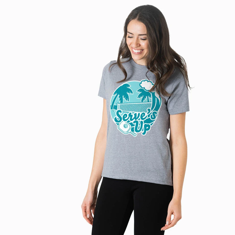 Pickleball Short Sleeve T-Shirt - Serve's Up 5 Pickleball Short Sleeve T-Shirt - Serve's Up - Image 3