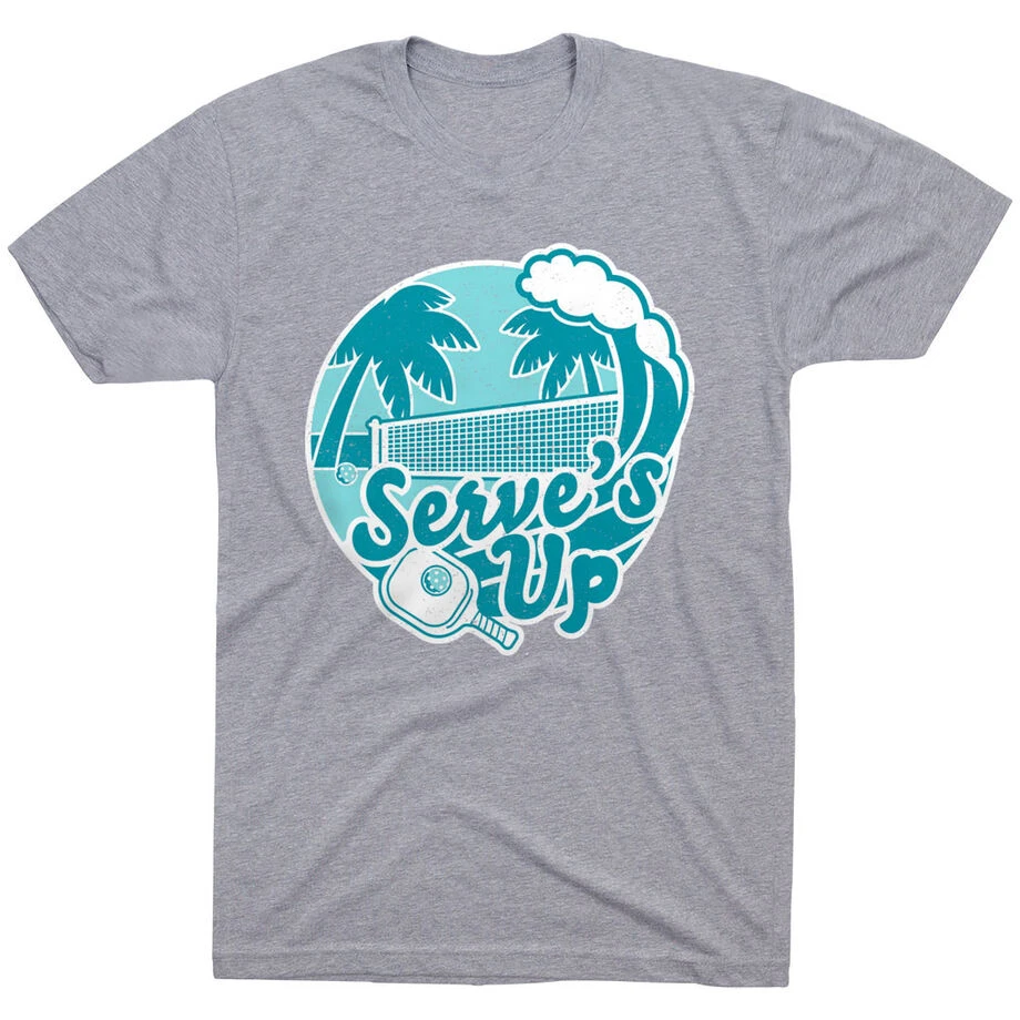 Pickleball Short Sleeve T-Shirt - Serve's Up 3 Pickleball Short Sleeve T-Shirt - Serve's Up