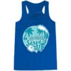 Pickleball Flowy Racerback Tank Top - Serve's Up -Sport Gift Store pb 00073 BLUE MAIN