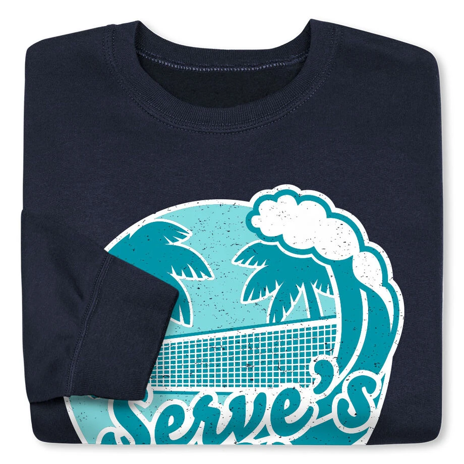 Pickleball Crewneck Sweatshirt - Serve's Up 7 Pickleball Crewneck Sweatshirt - Serve's Up - Image 5
