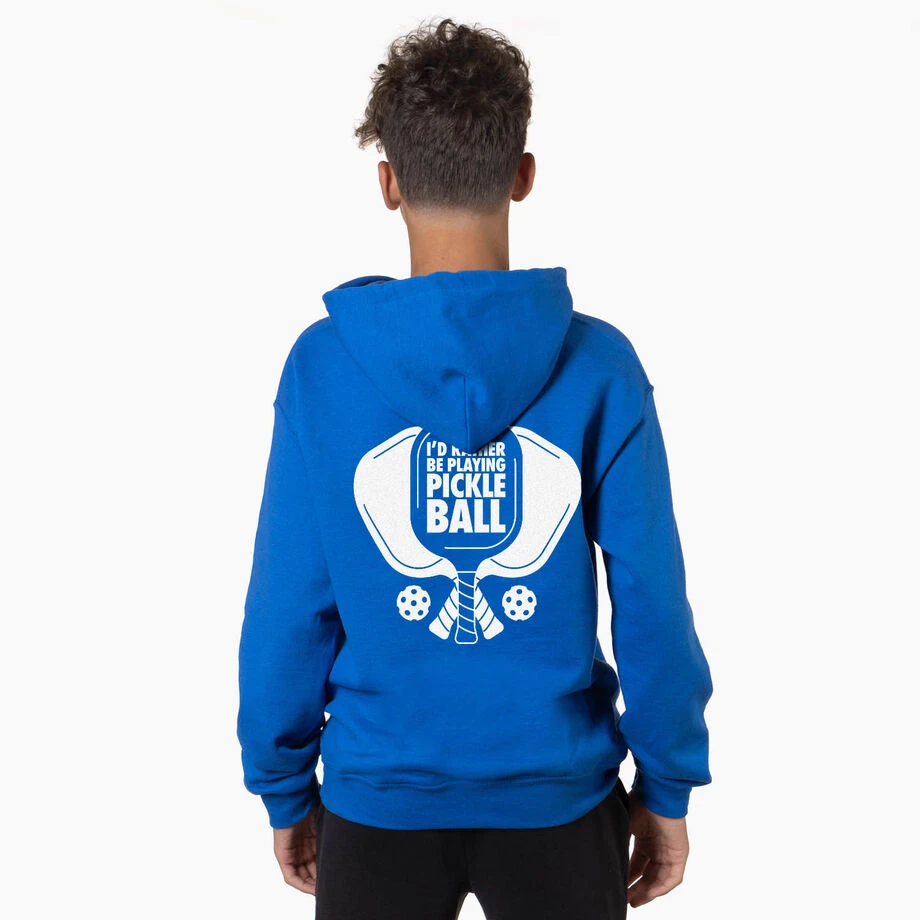 Pickleball Hooded Sweatshirt - I'd Rather Be Playing Pickleball (Back Design) 4 Pickleball Hooded Sweatshirt - I'd Rather Be Playing Pickleball (Back Design) - Image 2