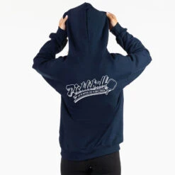 Pickleball Hooded Sweatshirt - Kind Of A Big Dill (Back Design) -Sport Gift Store pb 00099 NAVY FEMALE BACK