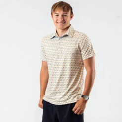 Pickleball Short Sleeve Polo Shirt - Dink Shot -Sport Gift Store pb 00101 MODEL 2