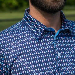 Pickleball Short Sleeve Polo Shirt - Cross Court -Sport Gift Store pb 00102 LIFESTYLE 3