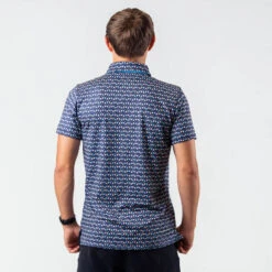 Pickleball Short Sleeve Polo Shirt - Cross Court -Sport Gift Store pb 00102 MODEL 2 BACK