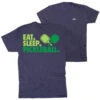 Pickleball Short Sleeve T-Shirt - Eat. Sleep. Pickleball (Back Design) -Sport Gift Store pb 00104 NAVY MAIN