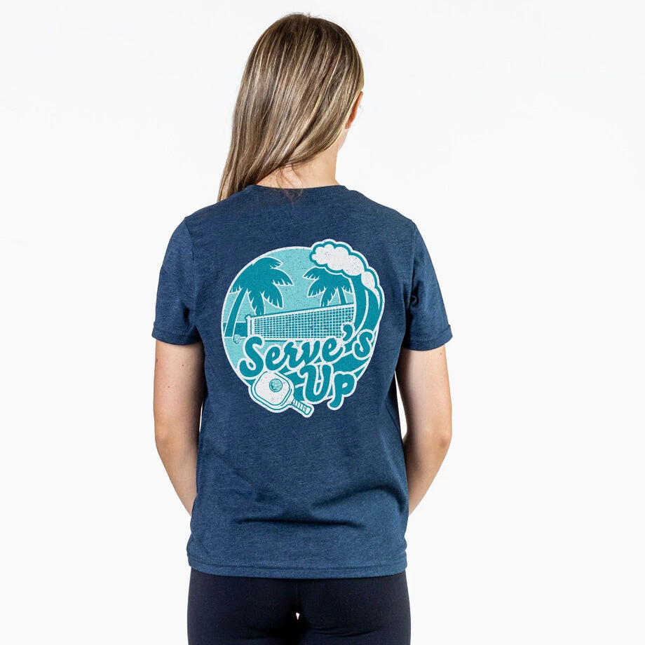 Pickleball Short Sleeve T-Shirt - Serve's Up (Back Design) 5 Pickleball Short Sleeve T-Shirt - Serve's Up (Back Design) - Image 3