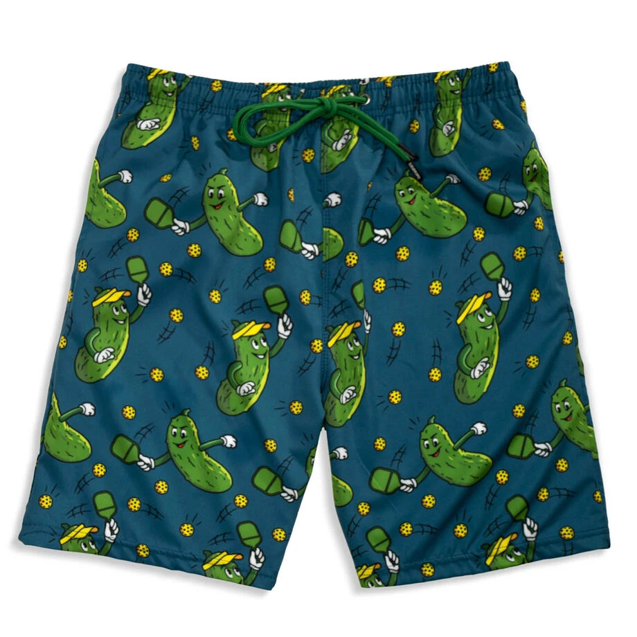 Pickleball Swim Trunks - Big Dill 3 Pickleball Swim Trunks - Big Dill