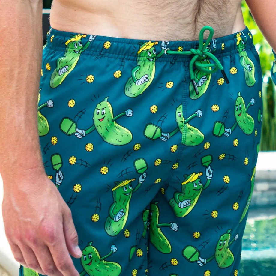 Pickleball Swim Trunks - Big Dill 4 Pickleball Swim Trunks - Big Dill - Image 2
