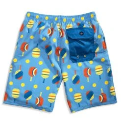 Pickleball Swim Trunks - Dink Shot -Sport Gift Store pb 00116 BACK