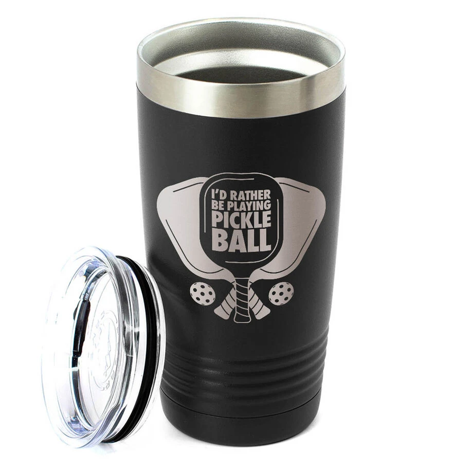 Pickleball 20 Oz. Double Insulated Tumbler - I'd Rather Be Playing Pickleball 4 Pickleball 20 Oz. Double Insulated Tumbler - I'd Rather Be Playing Pickleball - Image 2