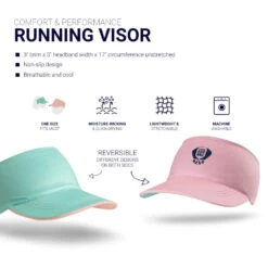 Pickleball Comfort Performance Visor - I'd Rather Be Playing Pickleball 5 Pickleball Comfort Performance Visor - I'd Rather Be Playing Pickleball -Sport Gift Store pb 00127 PINKGREEN DETAIL