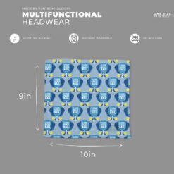 Pickleball Multifunctional Headwear - I'd Rather Be Playing Pickleball RokBAND -Sport Gift Store pb 00133 DETAIL SMALL