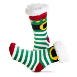 Elf Slipper Socks With Sherpa Lining -Sport Gift Store py 00946 2